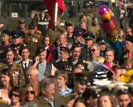 Parade on victory Day Stock Footage 20463019
