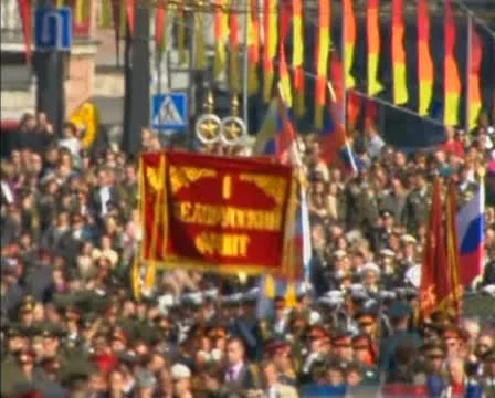 Parade on victory Day Stock Footage 20463044