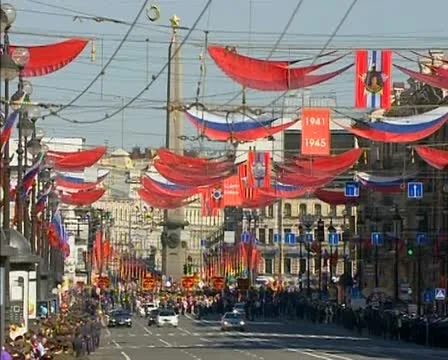 Parade on victory Day Stock Footage 20463055