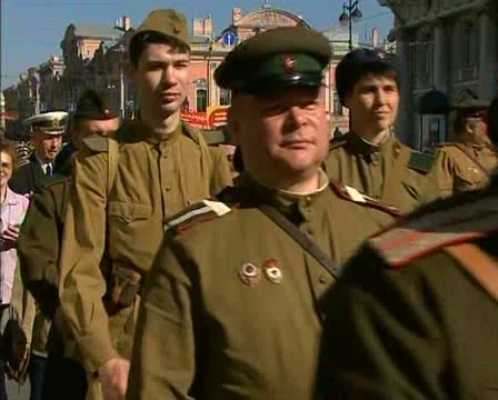 Parade on victory Day Video stock 20463058
