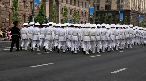 Parade of victory Stock Footage 714018