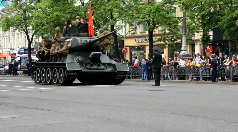 Parade of victory Stock Footage 714045