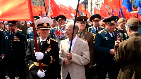 Parade of victory Stock Footage 714276