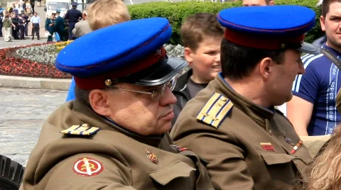 Parade of victory Stock Footage