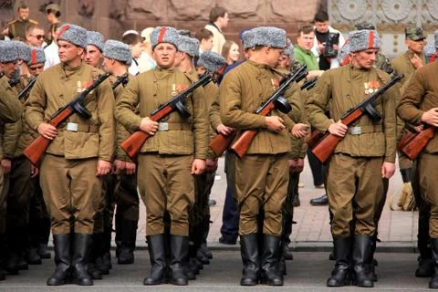 Parade of victory Stock Photos