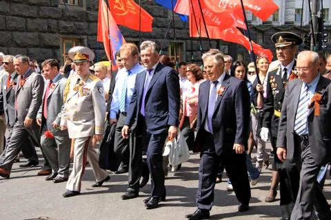 Parade of victory Stockfoto's
