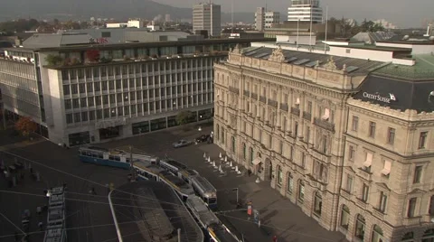 Paradeplatz from bird's-eye view 库存影片 58122736