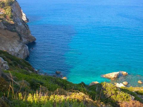 The paradies of the Greace Beaches 스톡 사진