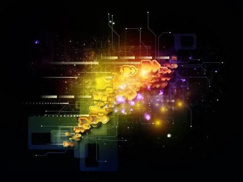 Paradigm of Cloud Technology Illustrazione stock