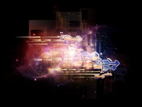 Paradigm of Cloud Technology Illustrazione stock