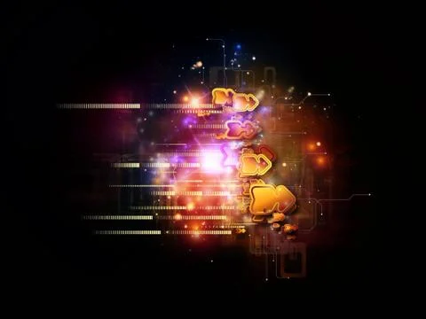 Paradigm of Cloud Technology Stock Illustration