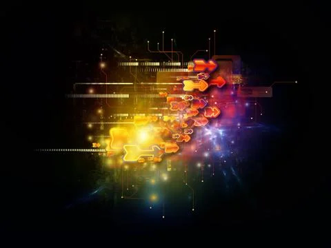 Paradigm of Cloud Technology Illustrazione stock