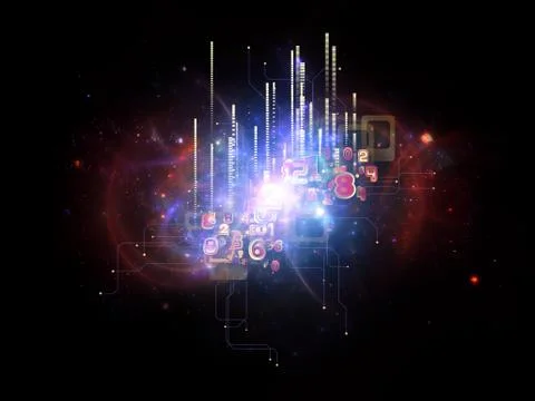 Paradigm of Cloud Technology Illustrazione stock