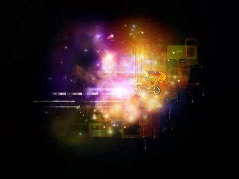 Paradigm of Cloud Technology Illustrazione stock