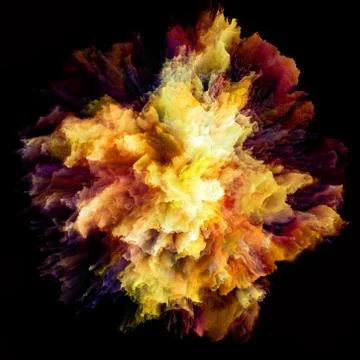 Paradigm of Colorful Paint Splash Explosion Stock Illustration