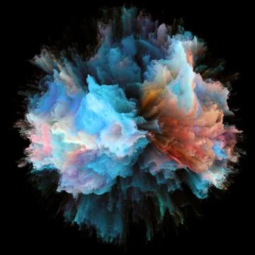 Paradigm of Colorful Paint Splash Explosion Stock Illustration