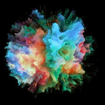 Paradigm of Colorful Paint Splash Explosion 스톡 일러스트