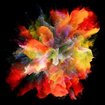 Paradigm of Colorful Paint Splash Explosion Stock Illustration