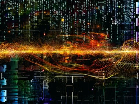 Paradigm of Digital Network Illustrazione stock