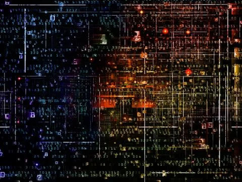 Paradigm of Digital Network Stock Illustration