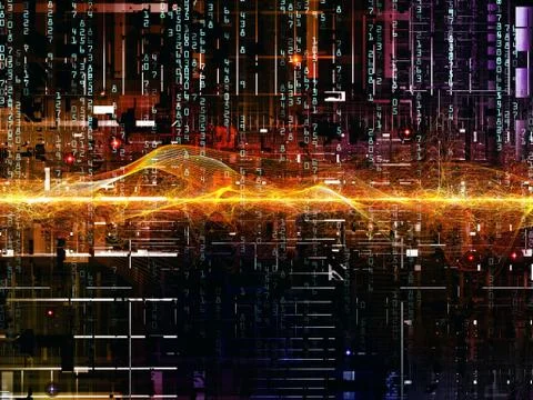 Paradigm of Digital Network Stock Illustration