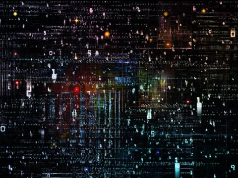 Paradigm of Digital Network Stock Illustration