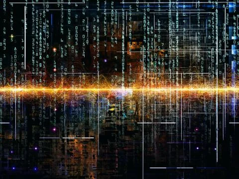 Paradigm of Digital Network Stock Illustration