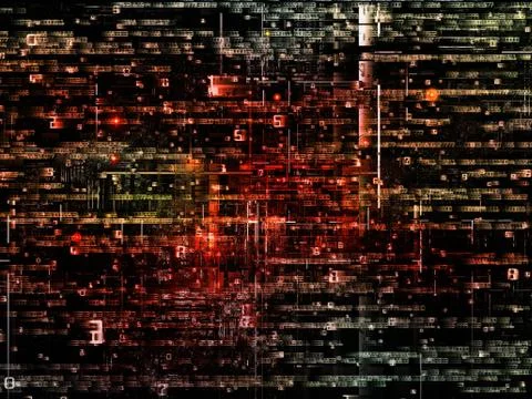 Paradigm of Digital Network Stock Illustration