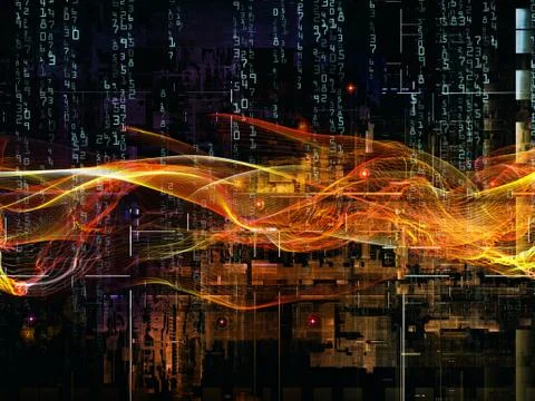 Paradigm of Digital Network Stock Illustration