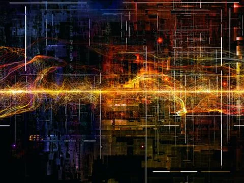 Paradigm of Digital Network Stock Illustration