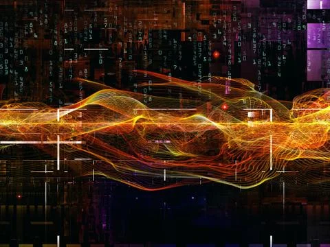 Paradigm of Digital Network Stock Illustration