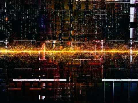 Paradigm of Digital Network Stock Illustration