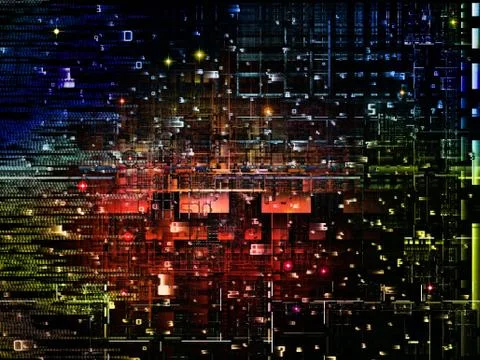 Paradigm of Digital Network Illustrazione stock