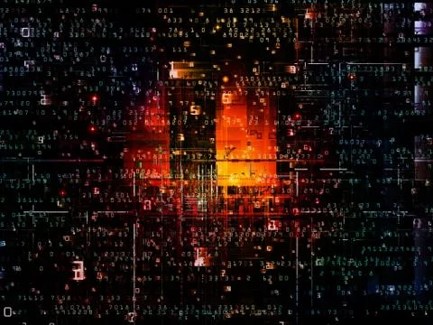 Paradigm of Digital Network Stock Illustration