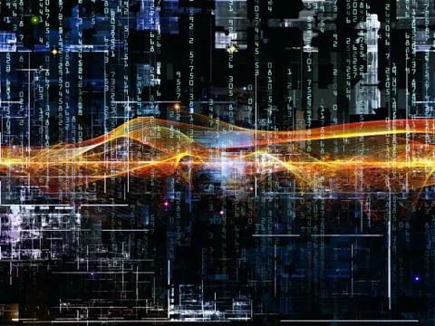 Paradigm of Digital Network Stock Illustration