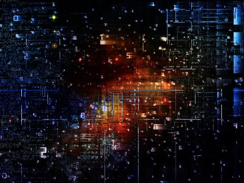 Paradigm of Digital Network Stock Illustration