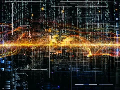 Paradigm of Digital Network Illustrazione stock