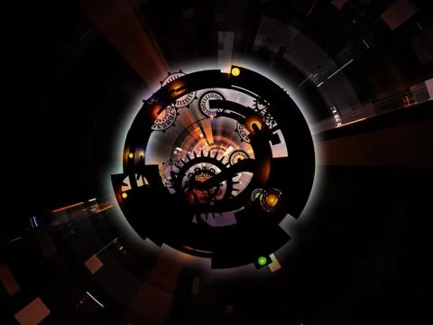 Paradigm of Digital Processing Illustrazione stock