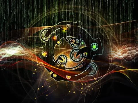 Paradigm of Digital Processing Stock Illustration