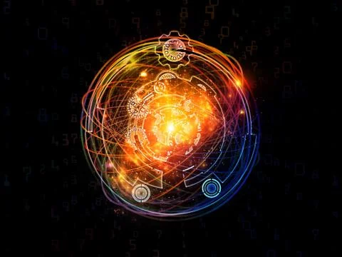 Paradigm of Digital Processing Stock Illustration