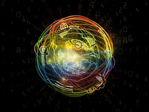 Paradigm of Digital Processing Illustrazione stock