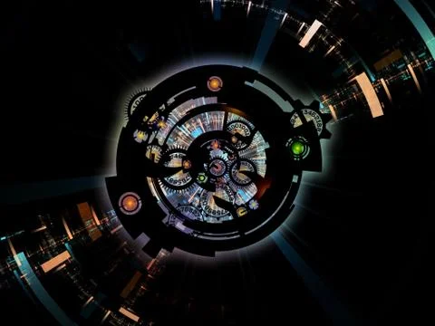 Paradigm of Digital Processing Illustrazione stock