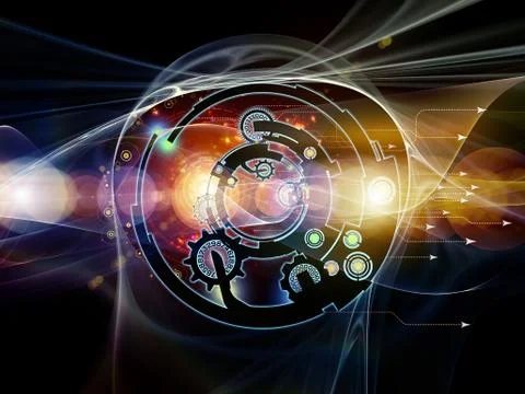 Paradigm of Digital Processing Stock Illustration