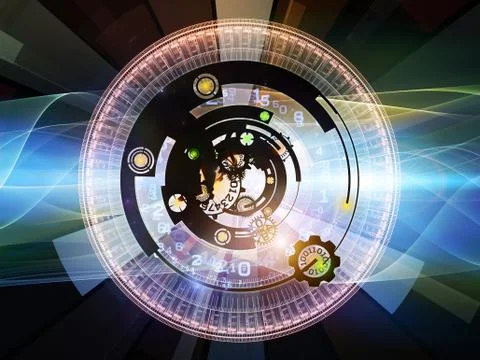 Paradigm of Digital Processing Stock Illustration