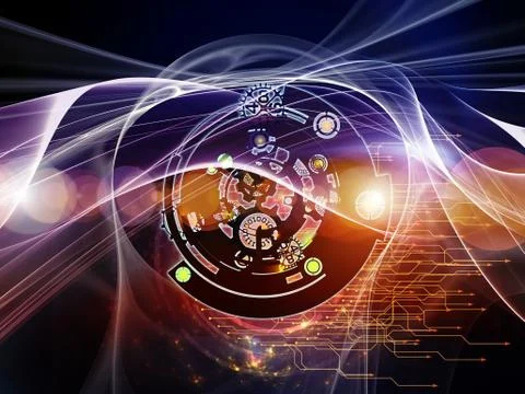 Paradigm of Digital Processing Illustrazione stock