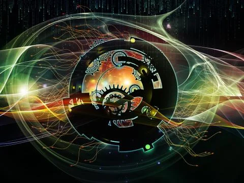 Paradigm of Digital Processing Illustrazione stock