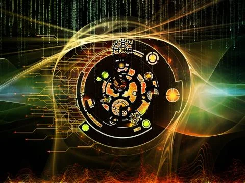 Paradigm of Digital Processing Illustrazione stock