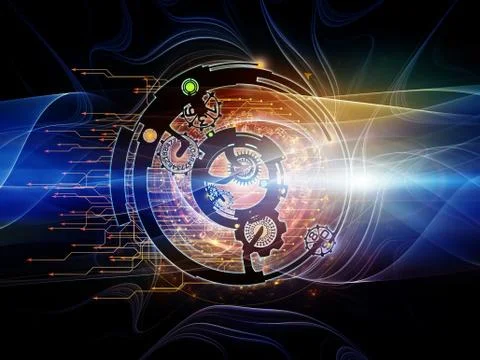 Paradigm of Digital Processing Stock Illustration