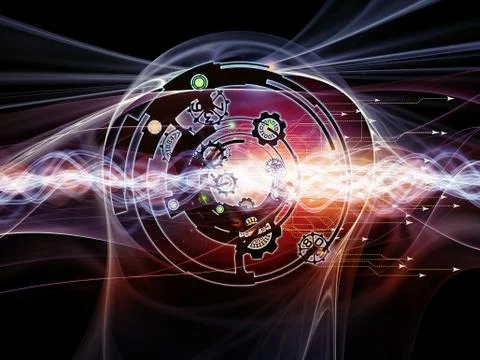 Paradigm of Digital Processing Illustrazione stock