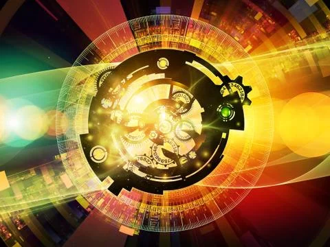 Paradigm of Digital Processing Stock Illustration